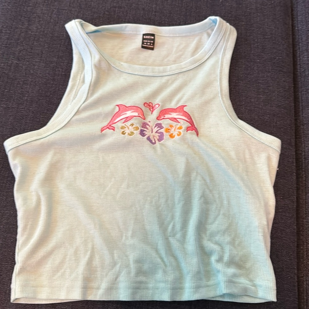 Tropical crop top size medium